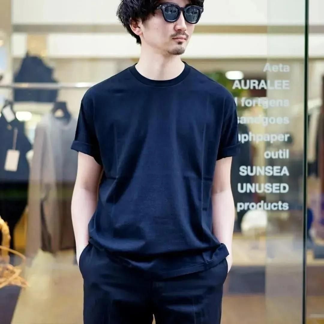 AURALEE (オーラリー) Seamless Crew Neck Tee(A00T01ST) /White/Top