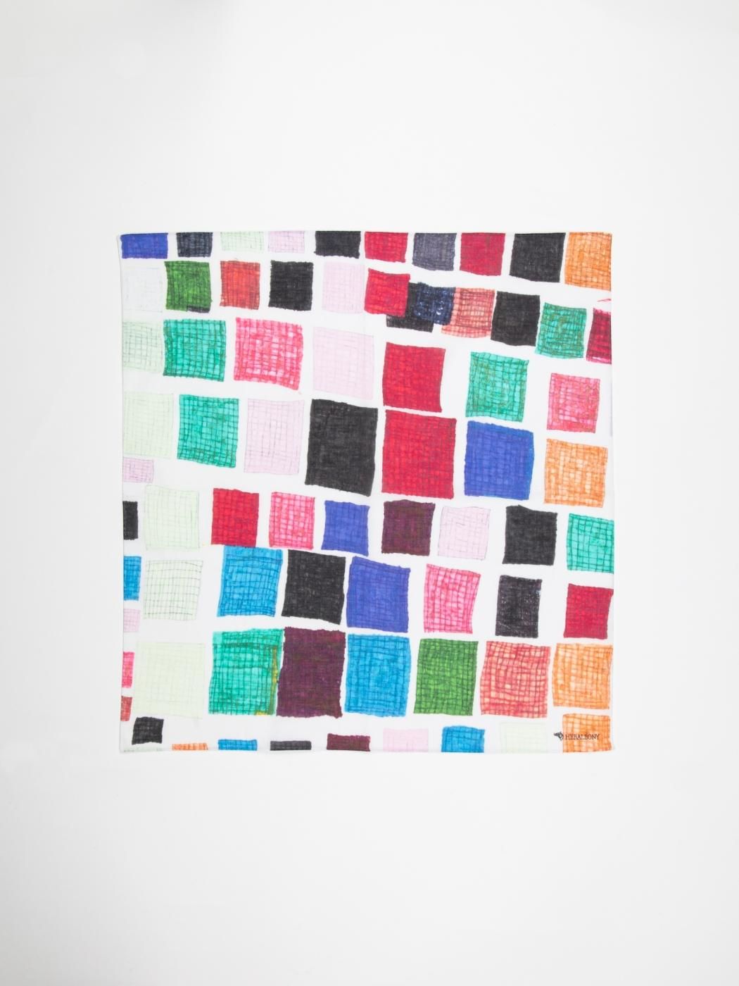 HERALBONY-إܥˡ-ART HANDKERCHIEF-Sanae Sasaki-NO TITLE-WHITE