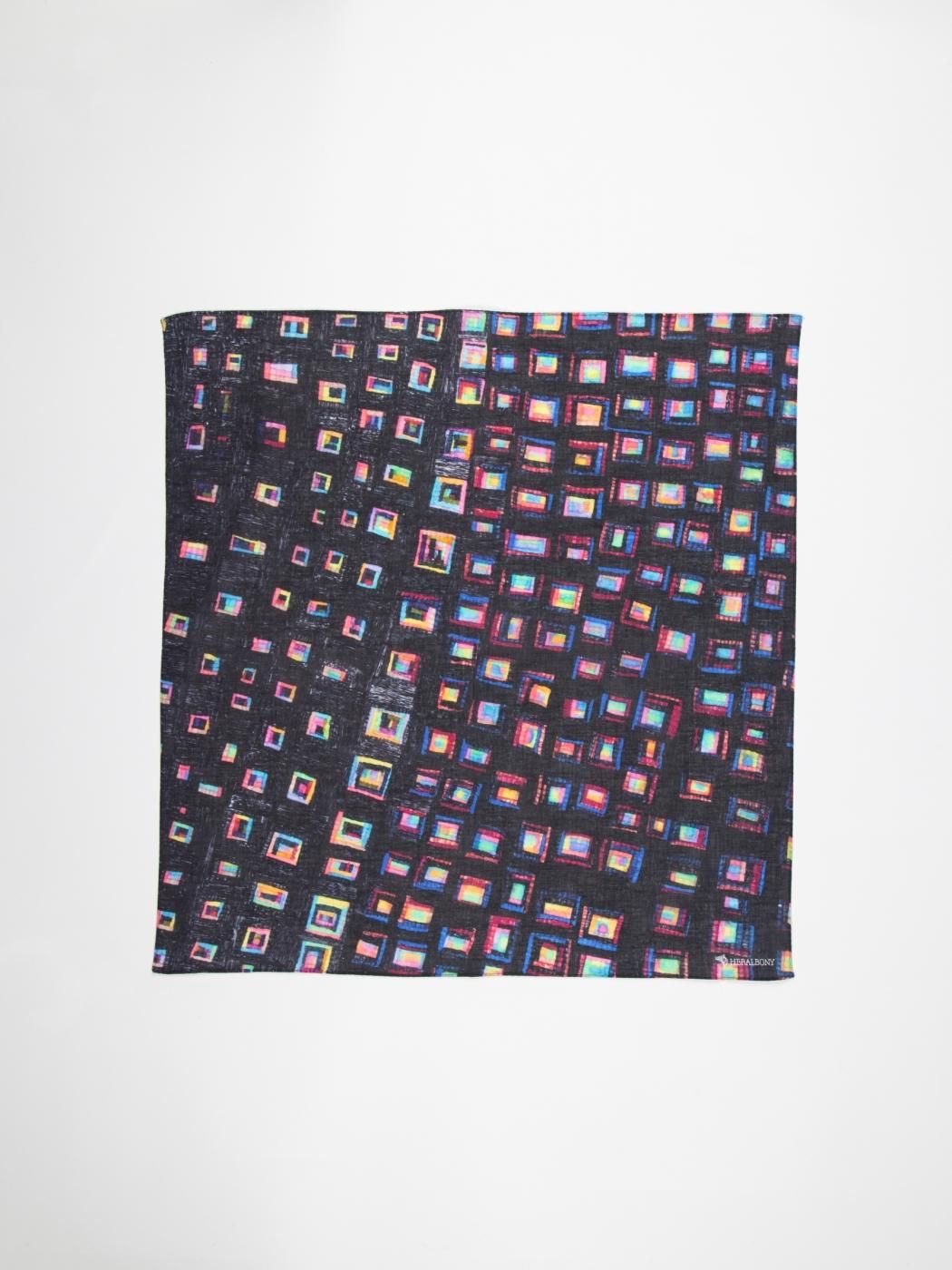 HERALBONY-إܥˡ-ART HANDKERCHIEF- Sanae Sasaki -NO TITLE -BLACK01