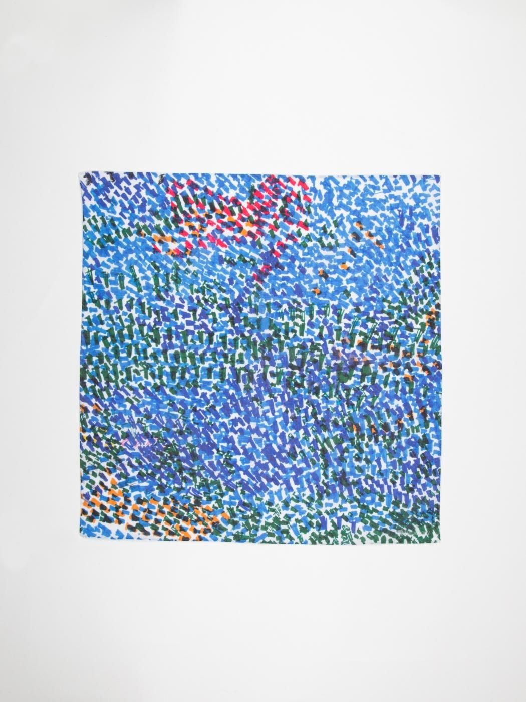 HERALBONY-إܥˡ-ART HANDKERCHIEF-Midori Kudo-NO TITLE-BLUE