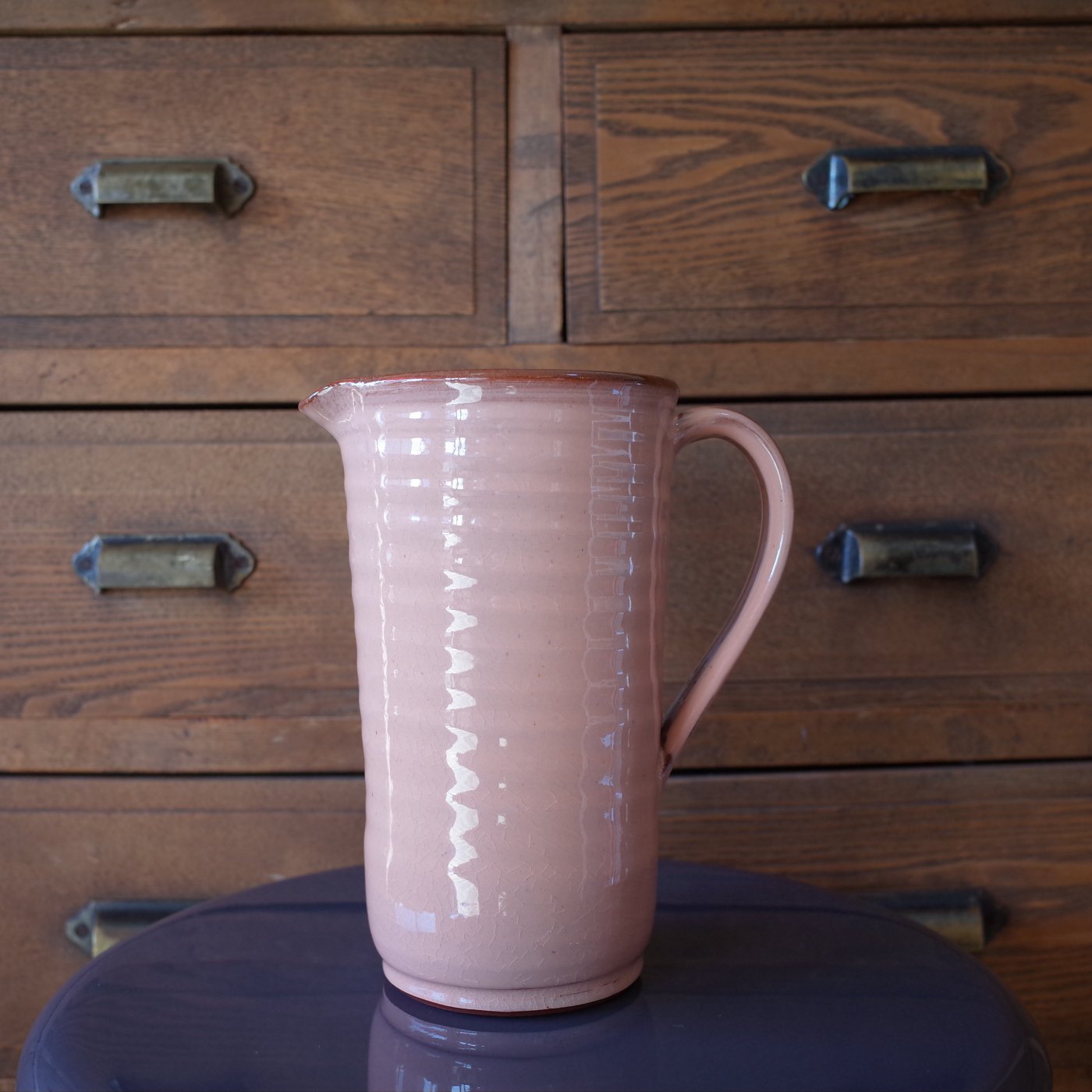 TENDER Co. テンダー-HAND-THROWN NATURAL RED CLAY JUG-BEIGE-