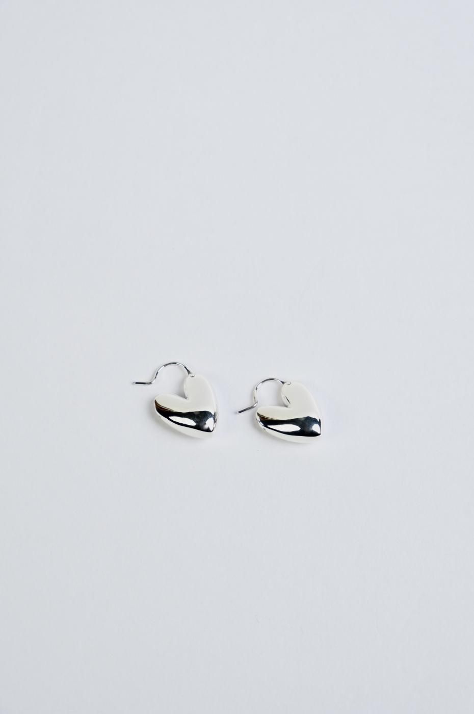 R.ALAGAN ララガン -TINY PUFFY HEART HOOPS-SILVER - LOCALERS
