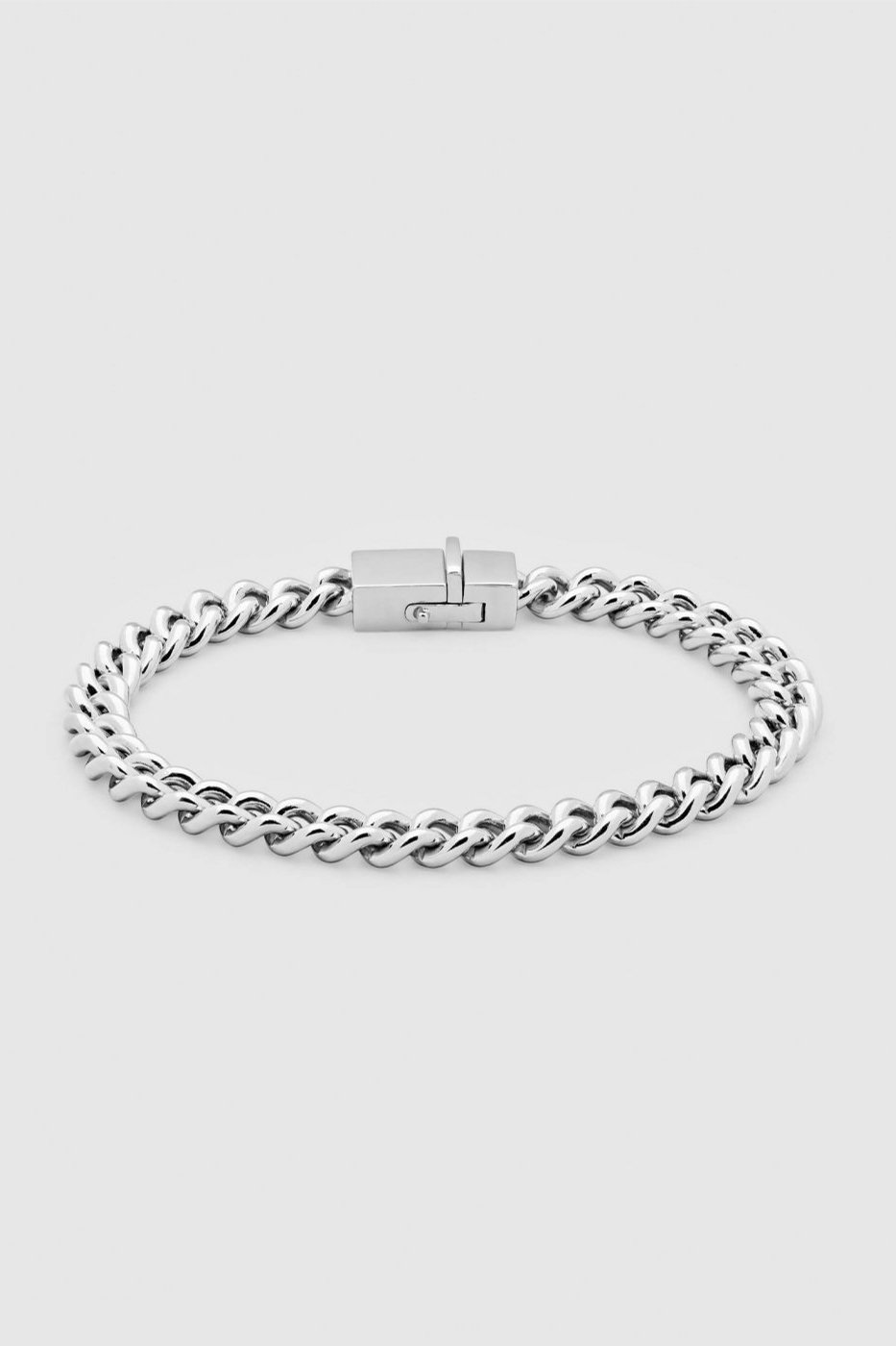 TOM WOOD トムウッド-Rounded Curb Bracelet Thin Silver-