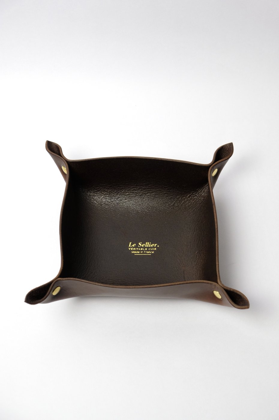 Le Sellier ル・セリエ -LEATHER TRAY-DARK BROWN