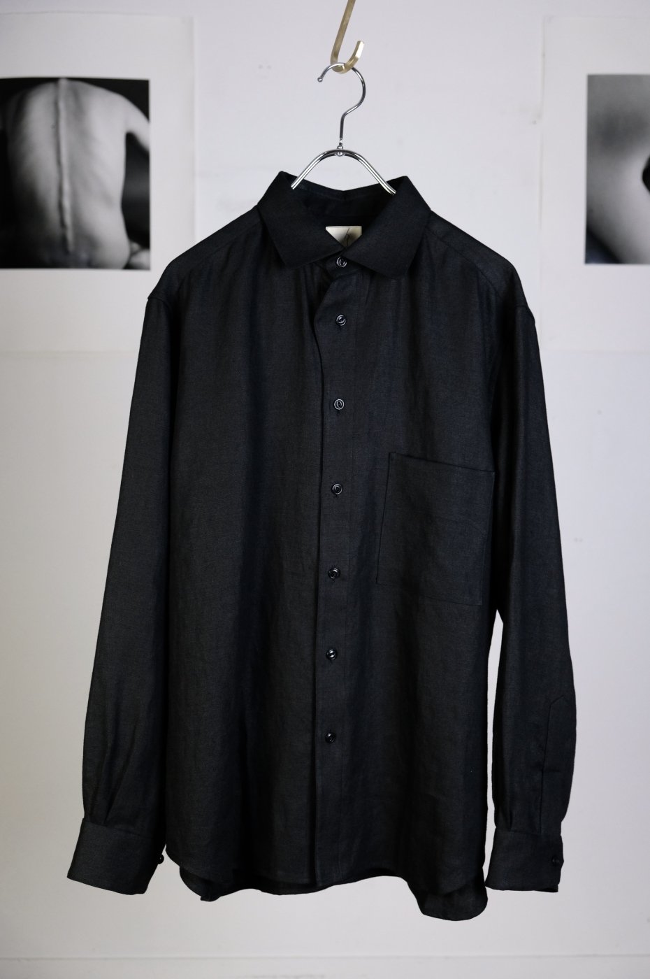 Gorsch the seamster ゴーシュザシームスター -Oxford Linen Shirt/BLACK-