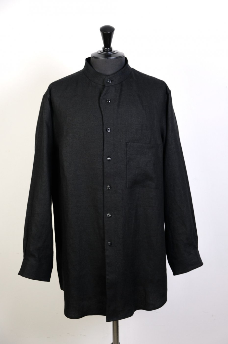 Gorsch the seamster ゴーシュザシームスター -Long Oxford Linen Shirt/BLACK-
