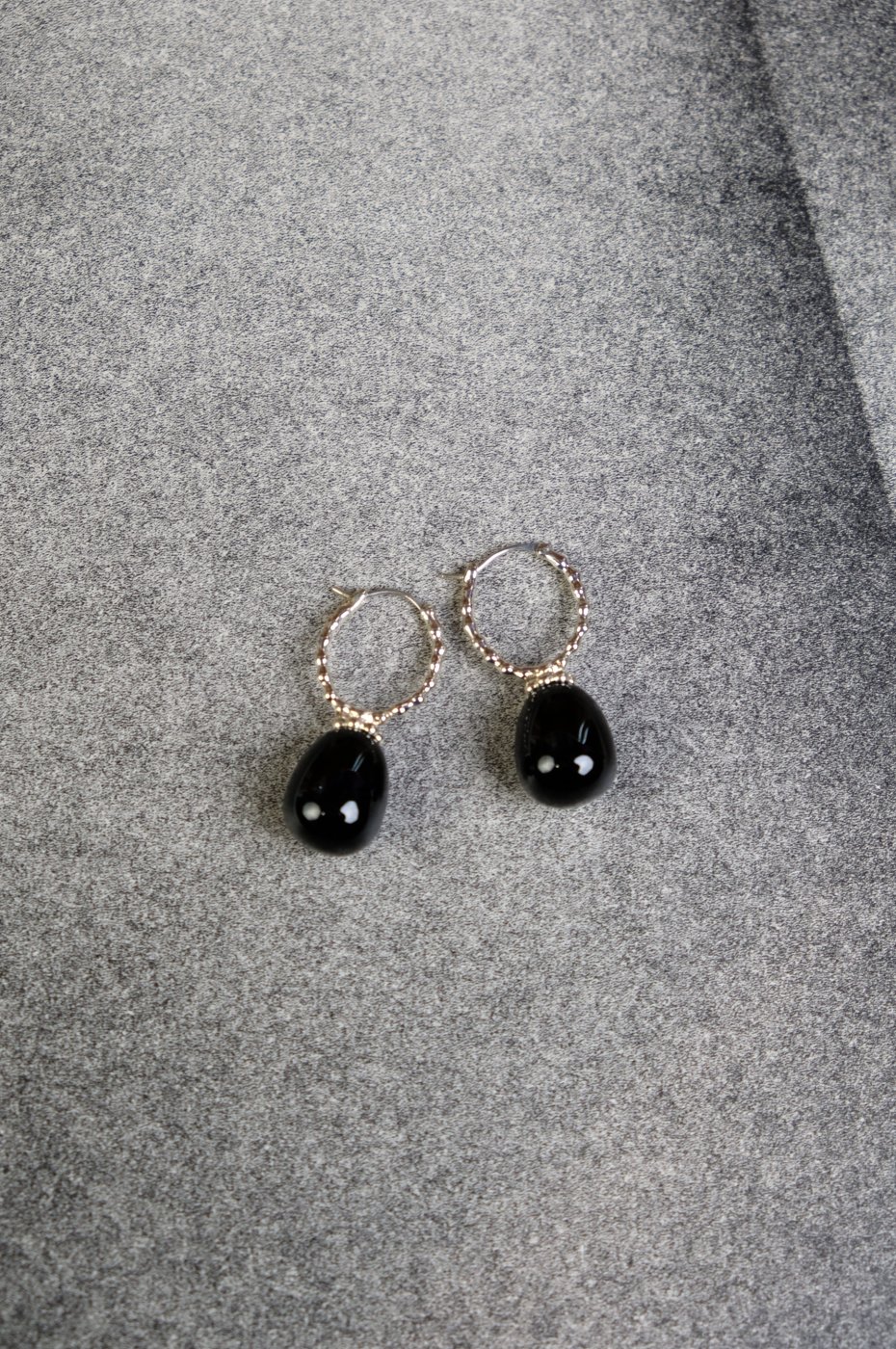 R.ALAGAN ララガン-KNOT SMOKY QUARTZ EARRINGS-