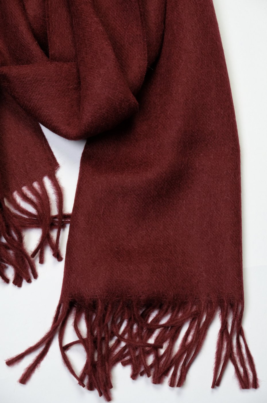 THE INOUE BROTHERSザ イノウエブラザーズ-BRUSHED SCARF-BURGUNDY - LOCALERS