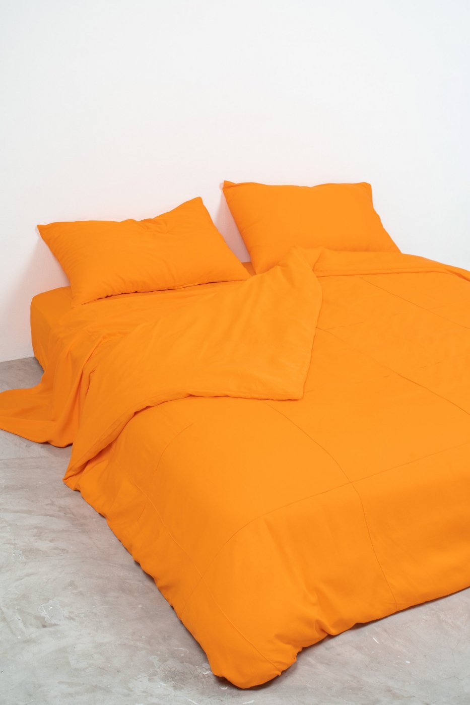 SUKU HOME スクホーム-FITTED SHEET-TANGERINE