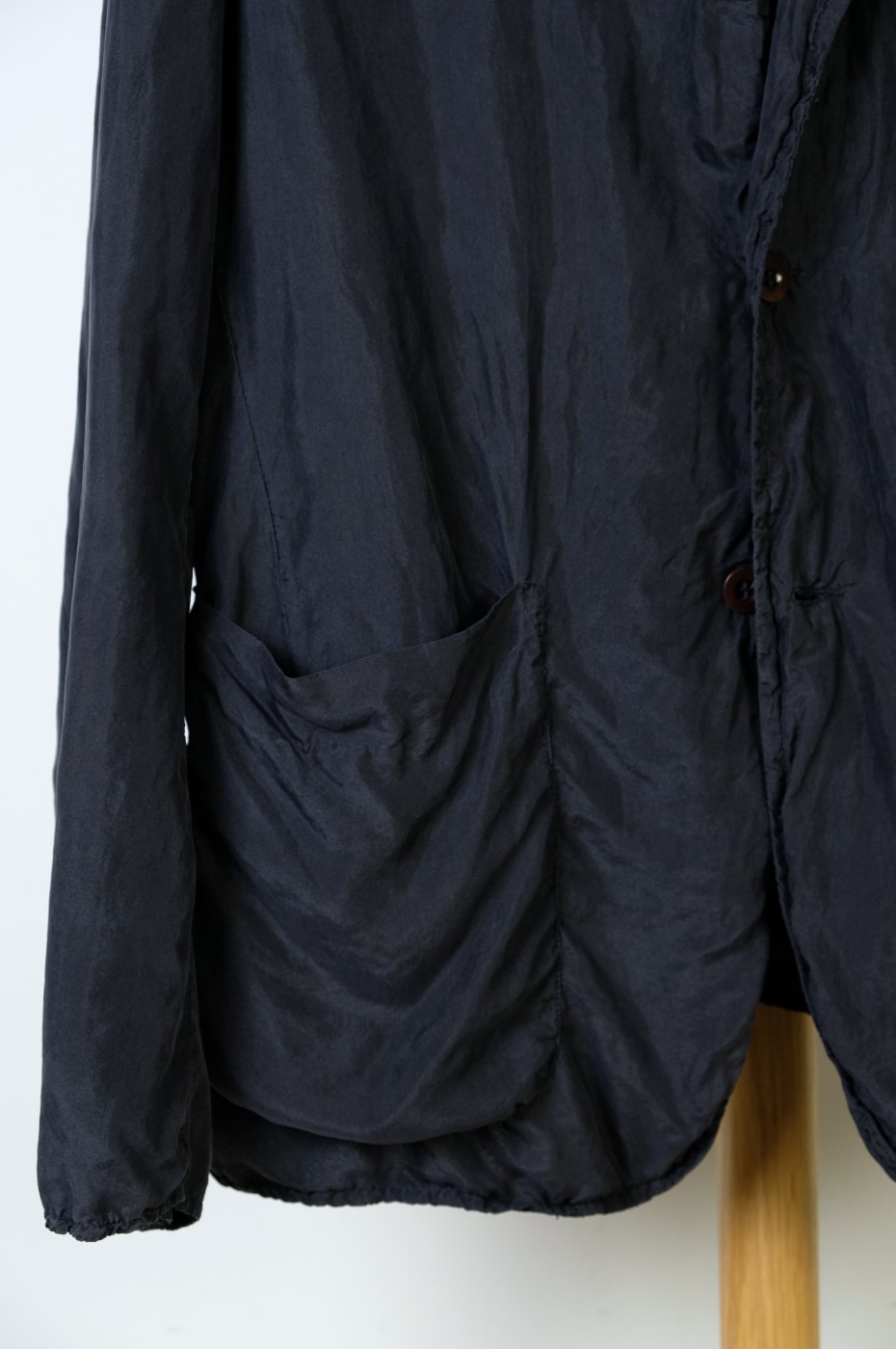 Chez VIDALENC シェヴィダレンク-Jacket P3 lined habotai silk-black
