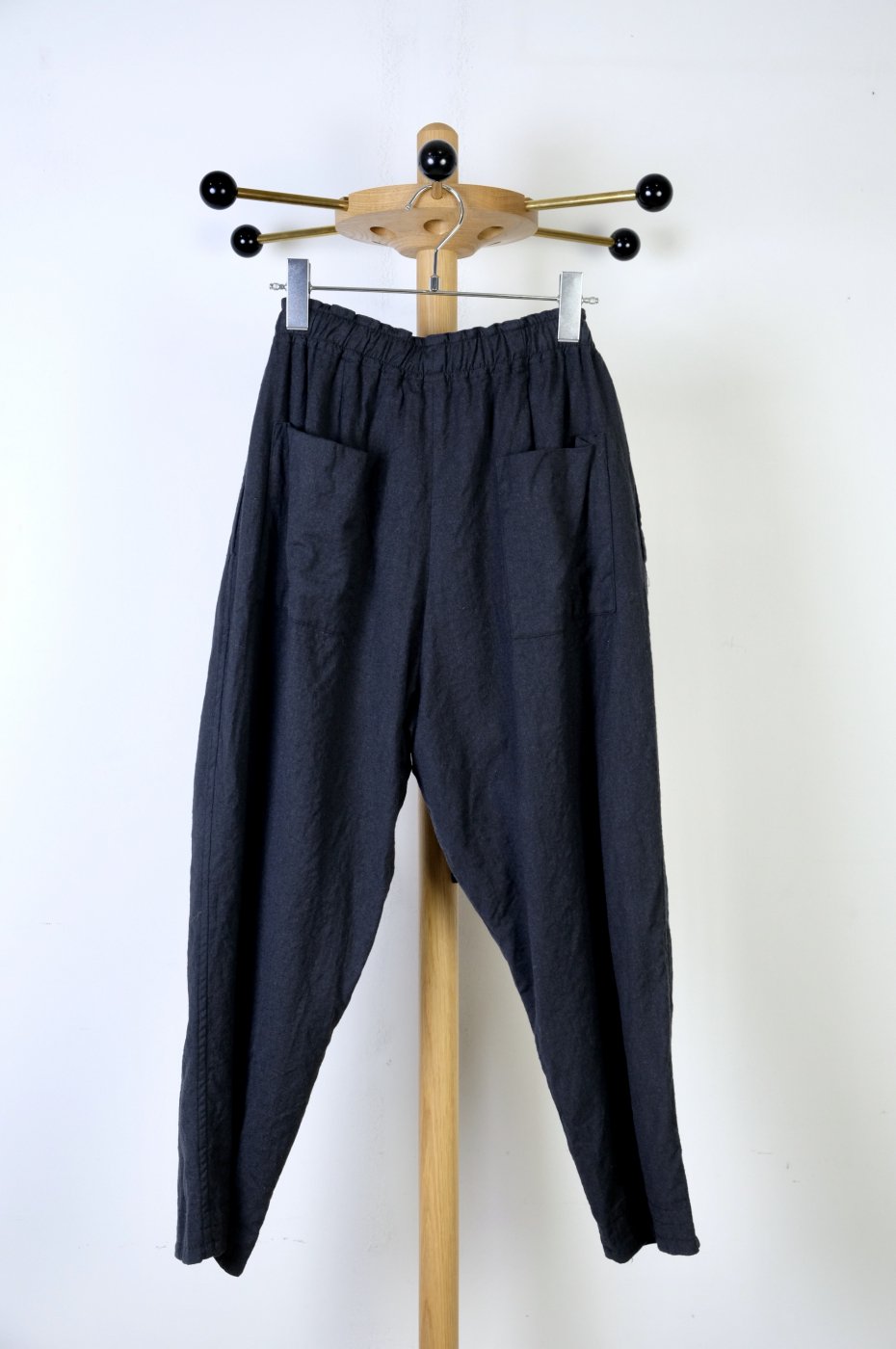 Chez VIDALENC シェヴィダレンク-Pants coulisse S 90 lined wool