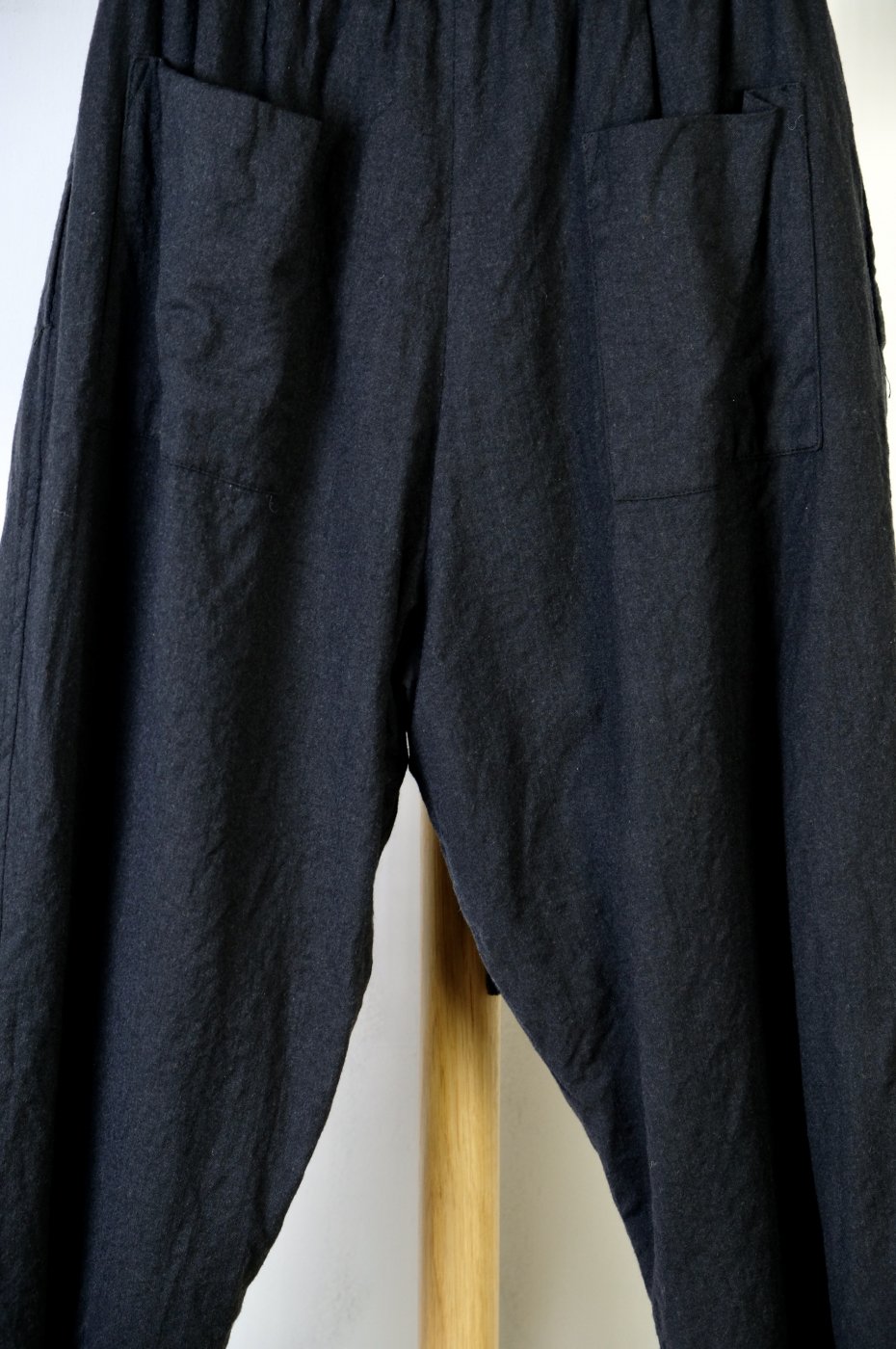 Chez VIDALENC シェヴィダレンク-Pants coulisse S 90 lined wool