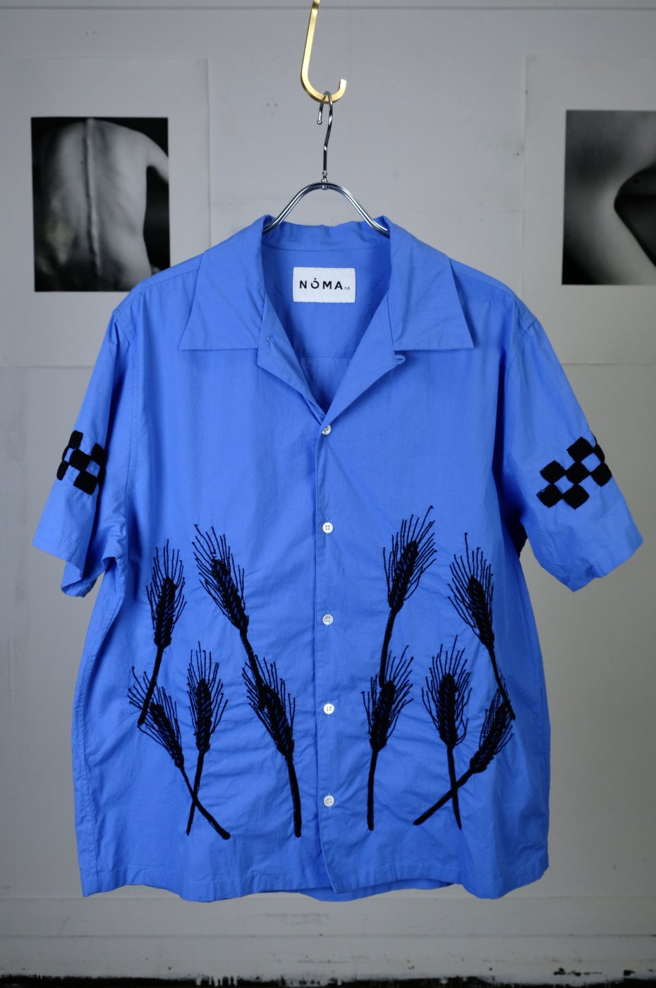 NOMA t.d.-ノーマティーディ-HOPE SS SHIRT HAND EMBROIDERY-SKY