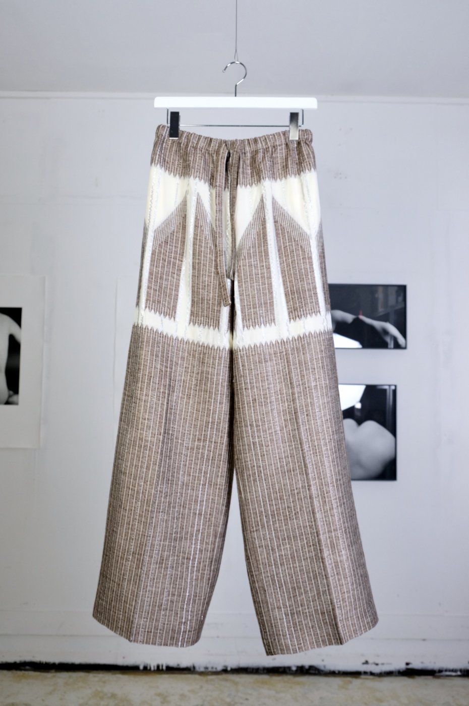 CURRENTAGE カレンテージ-ANDES JACQUARD  PANTS-SOIL BROWN