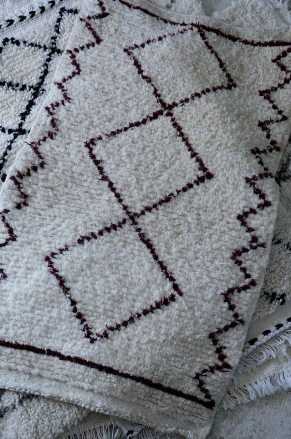 -MOROCCAN BENI OUARAIN VINTAGE RUG-å饰٥˥-