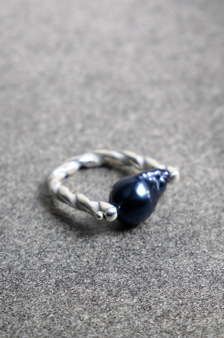 R.ALAGANララガン-STRIPE PEARL RING-WHITE×BLACK PEARL - LOCALERS