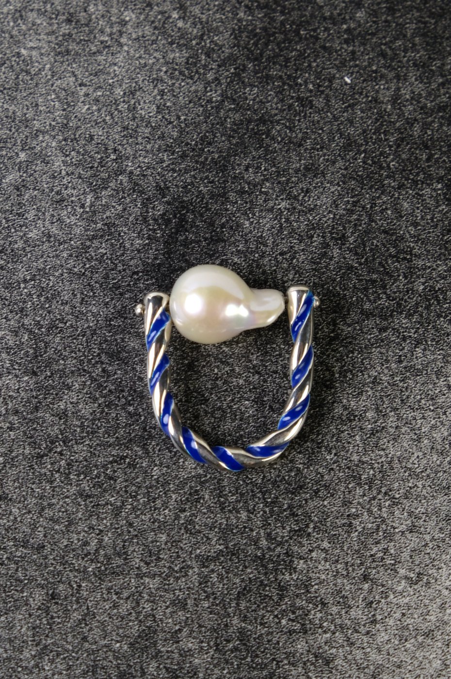 R.ALAGANララガン-STRIPE PEARL RING-BLACK×WHITE PEARL - LOCALERS