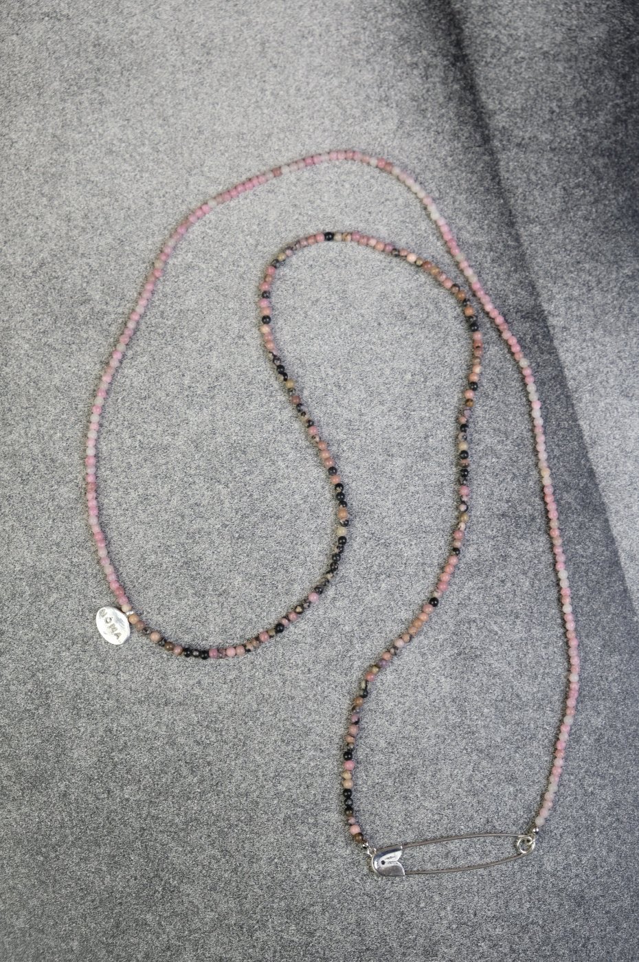 NOMA t.d. -ノーマティーディ-PIN & BEADS NECKLACE-SILVER / BROWN x PINK