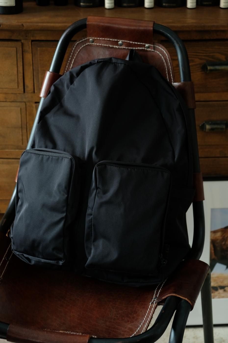 AMIACALVA ߥ-GABARDINE BACKPACK-BLACK