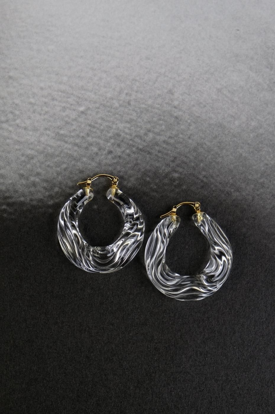 セール！ Mame Kurogouchi Glass Swirl Earrings | ochge.org