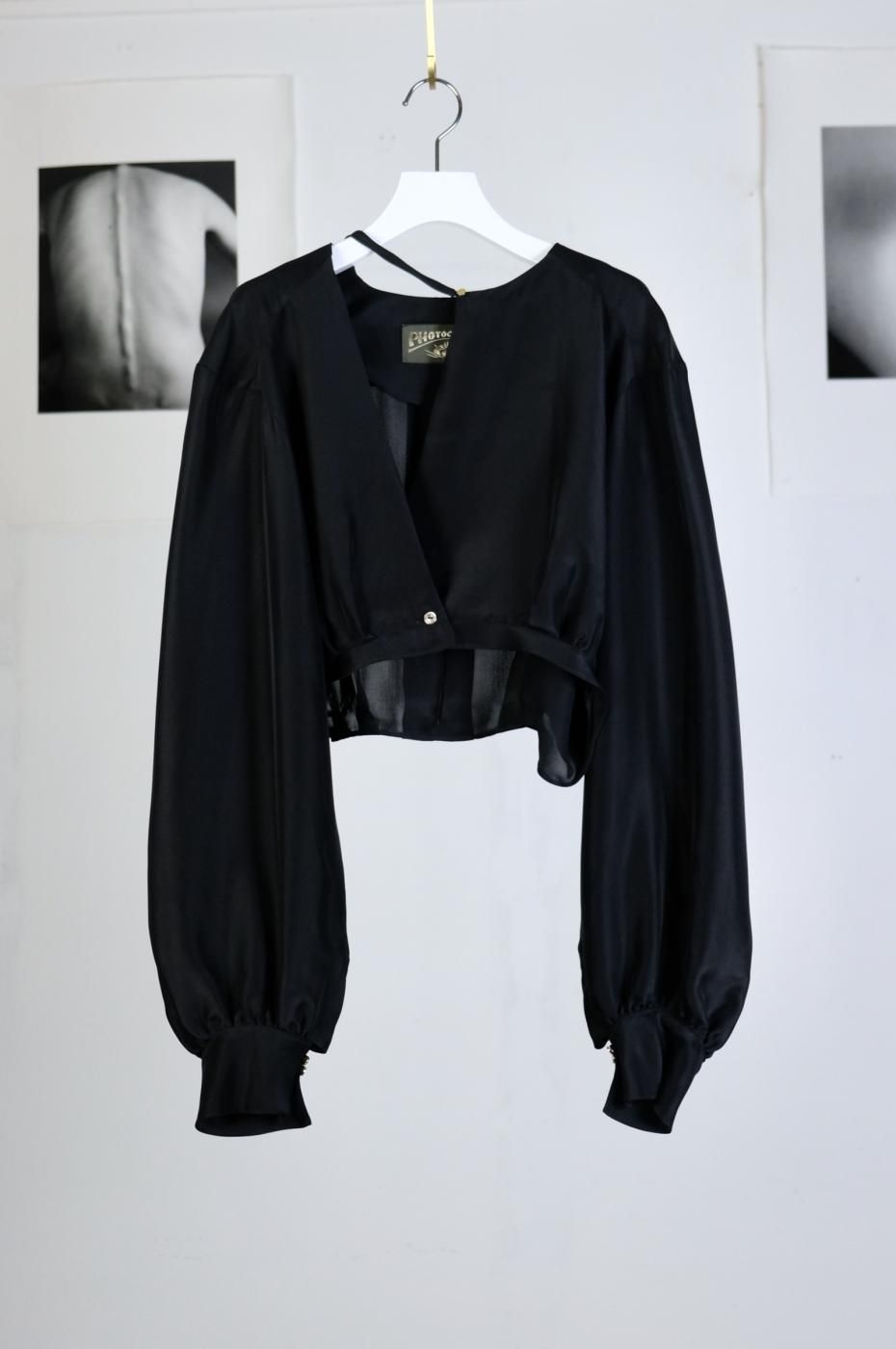 PHOTOCOPIEUեȥԥ塼-CROPPED BLOUSE-MELINA-BLACK