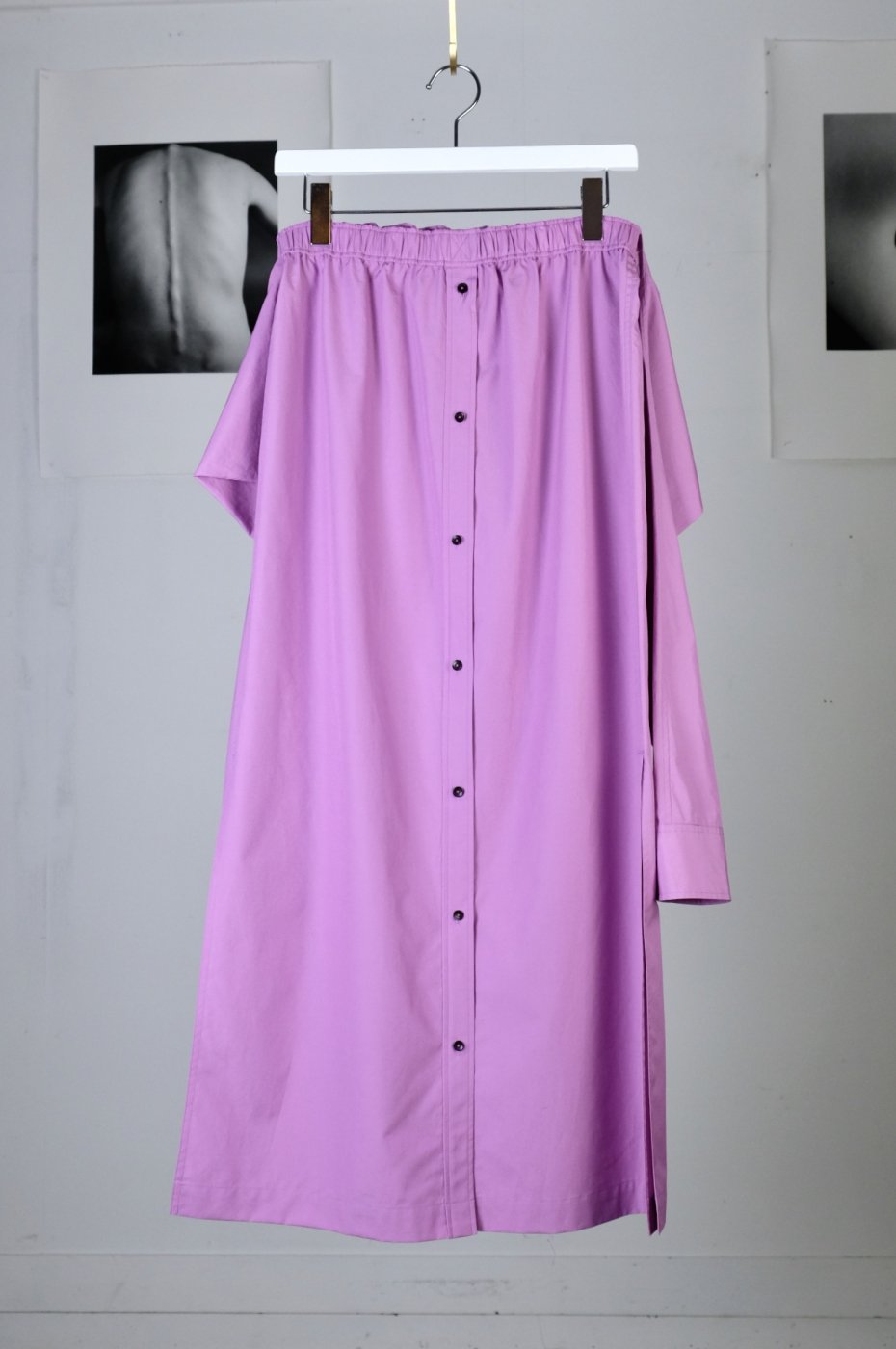<img class='new_mark_img1' src='https://img.shop-pro.jp/img/new/icons8.gif' style='border:none;display:inline;margin:0px;padding:0px;width:auto;' />CURRENTAGE-SHIRT DRESS SKIRT-LILAC