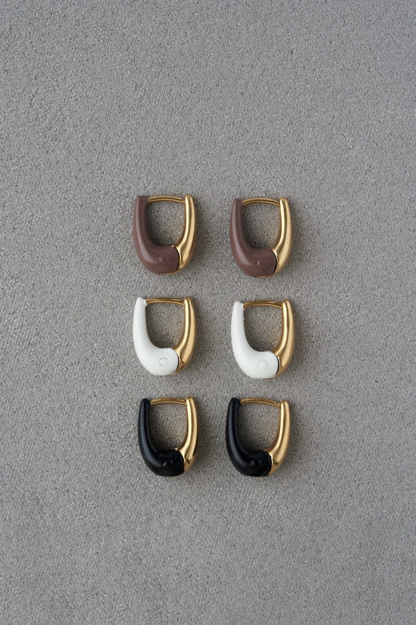 R.ALAGAN ララガン-DIPPED TINYTINY PUFFY HOOPS GOLD×IVORY- - LOCALERS