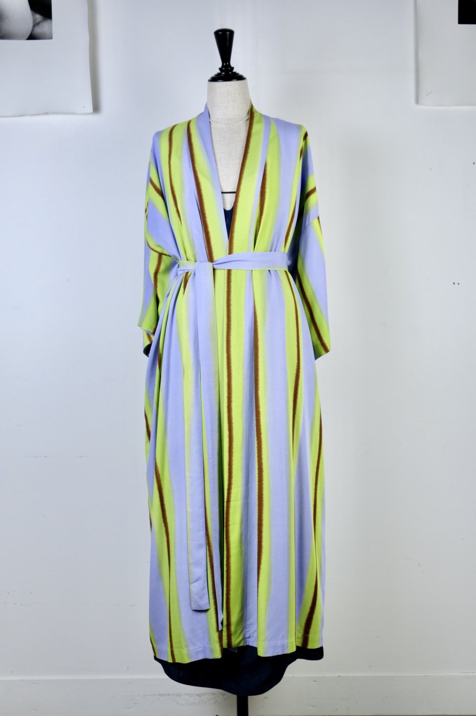 SUKU HOME スクホーム-SOUR LIME ROBE DRESS / SOUR LIME(HAND PAINTED)-