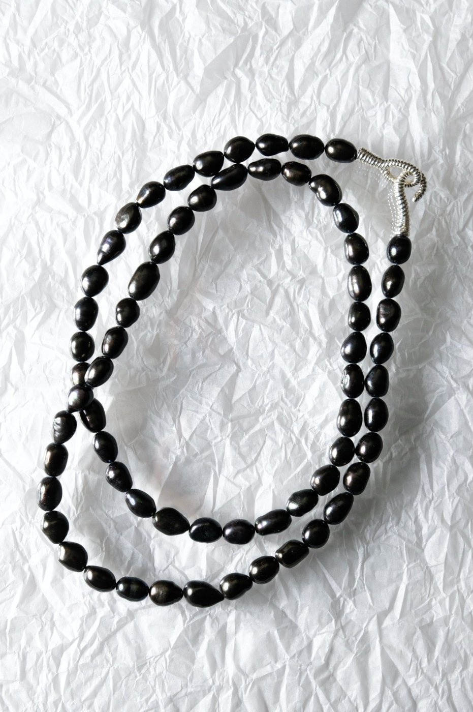 R.ALAGAN 饬-CHARCOAL LONG PEARL NECKLACELIMITED ITEM-