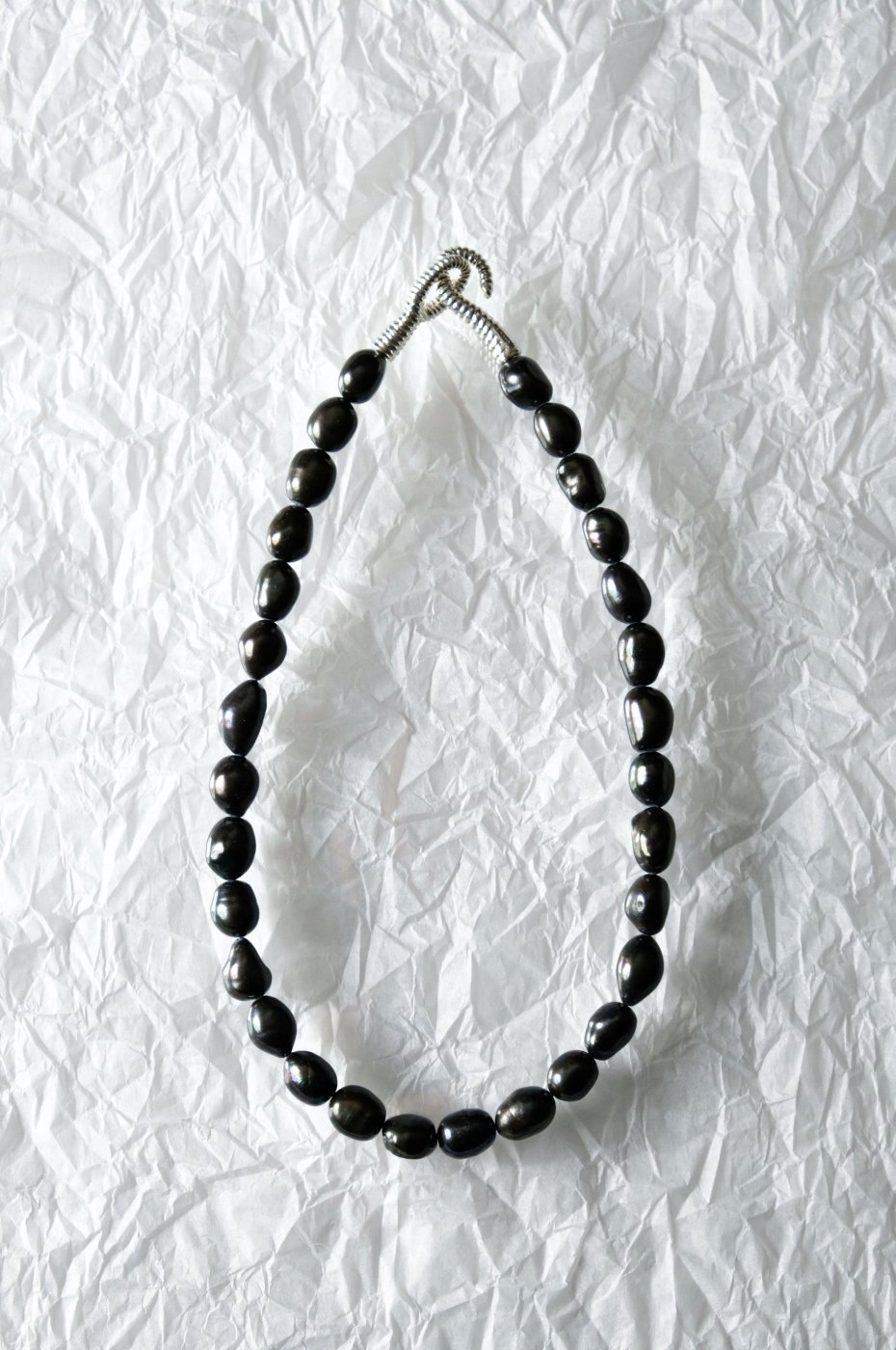 R.ALAGAN 饬-CHARCOAL CLASSIC PEARL NECKALCE(LIMITED ITEM)-