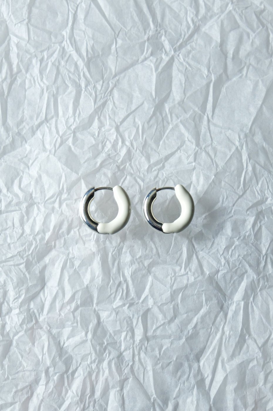 R.ALAGAN 饬-DIPPED TINYALL ROUND HOOPS SILVERLIGHT YELLOW-