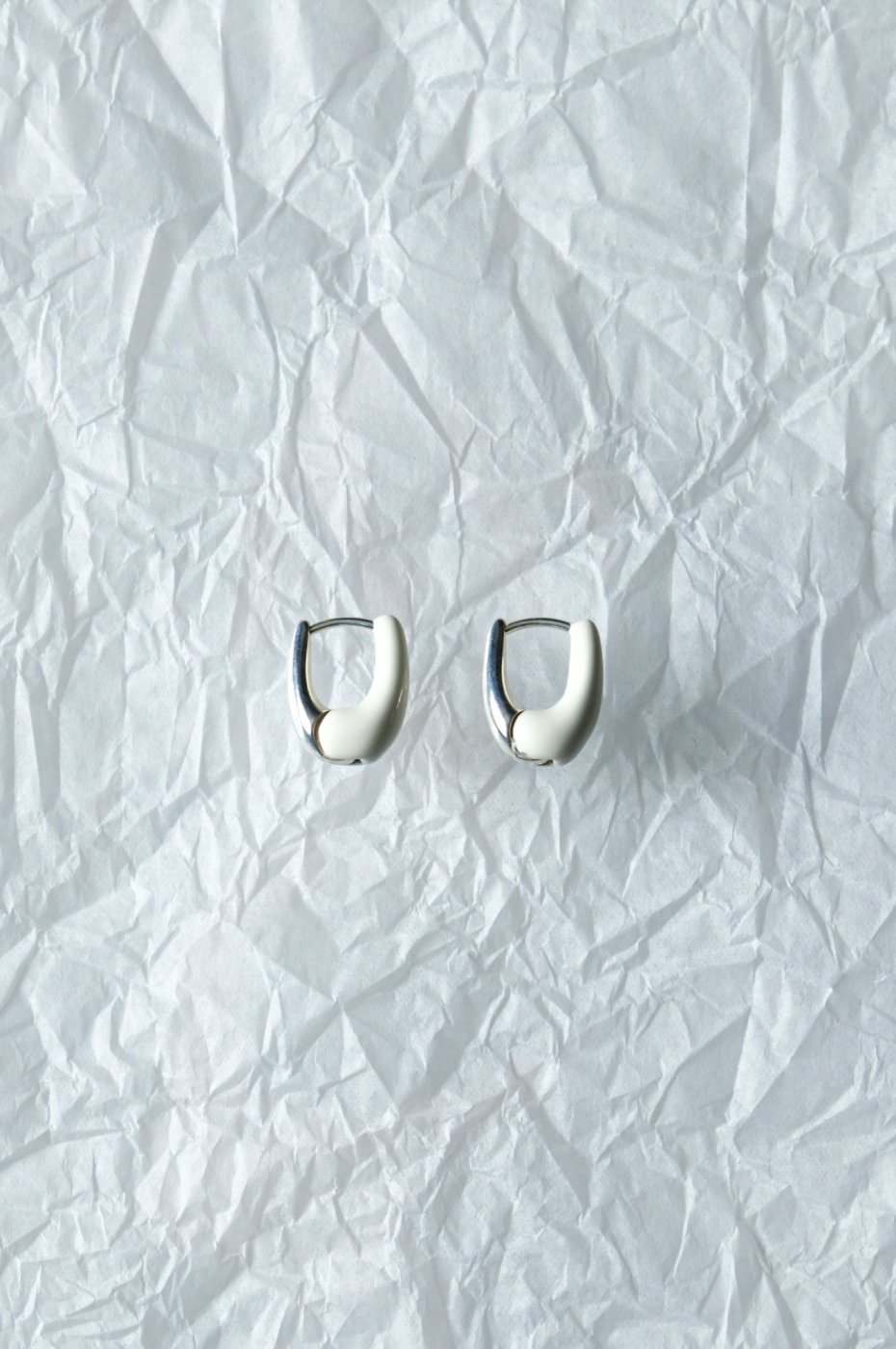 R.ALAGAN 饬-DIPPED TINY TINY PUFFY HOOPS SILVERLIGHT YELLOW-