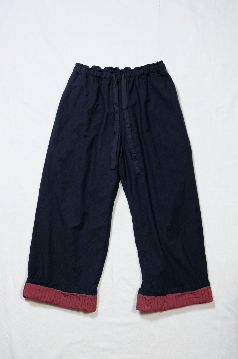 Chez VIDALENC--Pants Coulisse Droit FL L10 / Wool Mar-BLACK