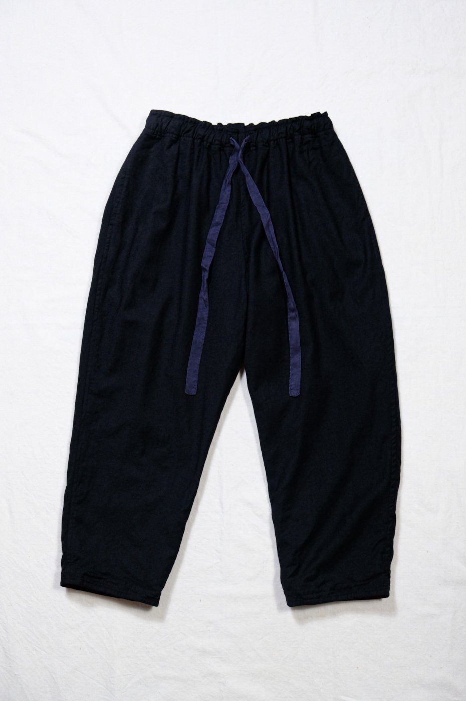 Chez VIDALENC--Pants Coulisse S/FL L90 / Wool Mar-BLACK