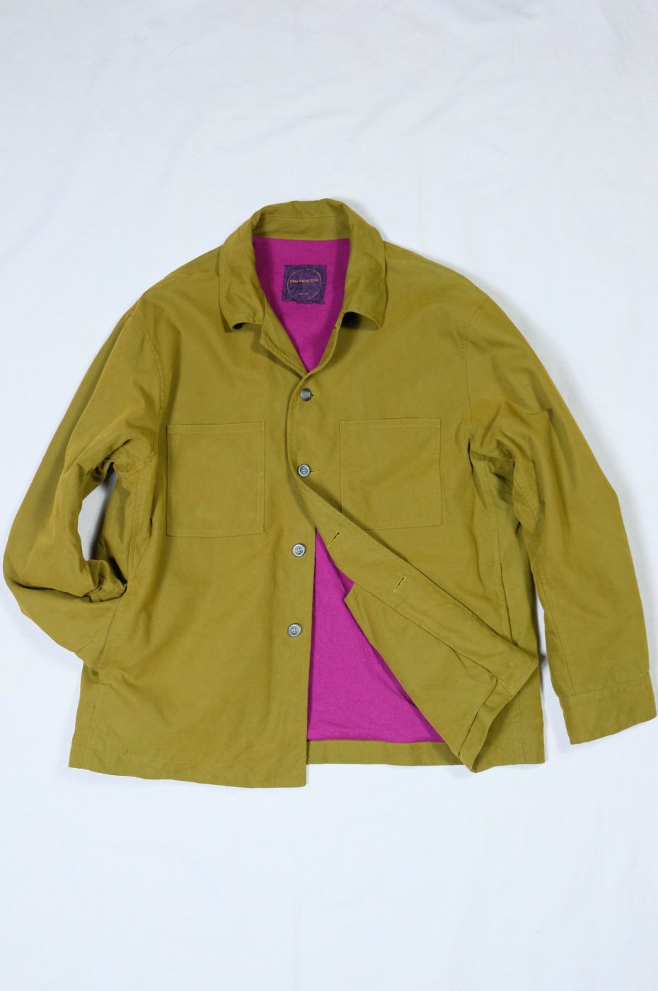 Chez VIDALENC--Jacket KUB Lined / ATA +Wool-Green Pink
