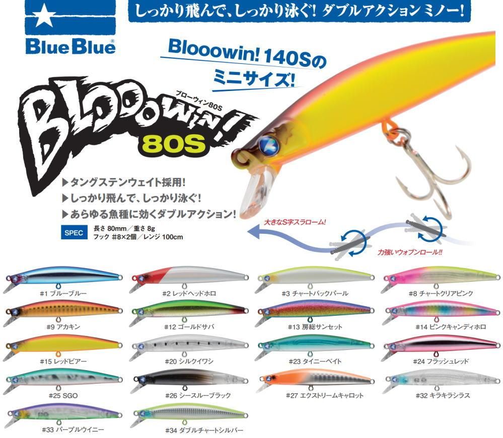 ブランド雑貨総合 BlueBlue ブローウィン80S 4点セット ルアー用品