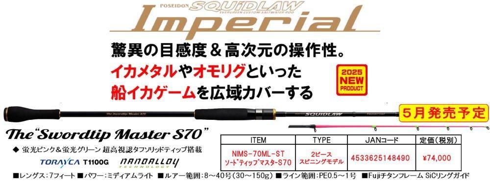 エバーグリーン NEWインペリアル ソードティップマスターS70 NIMS-70ML