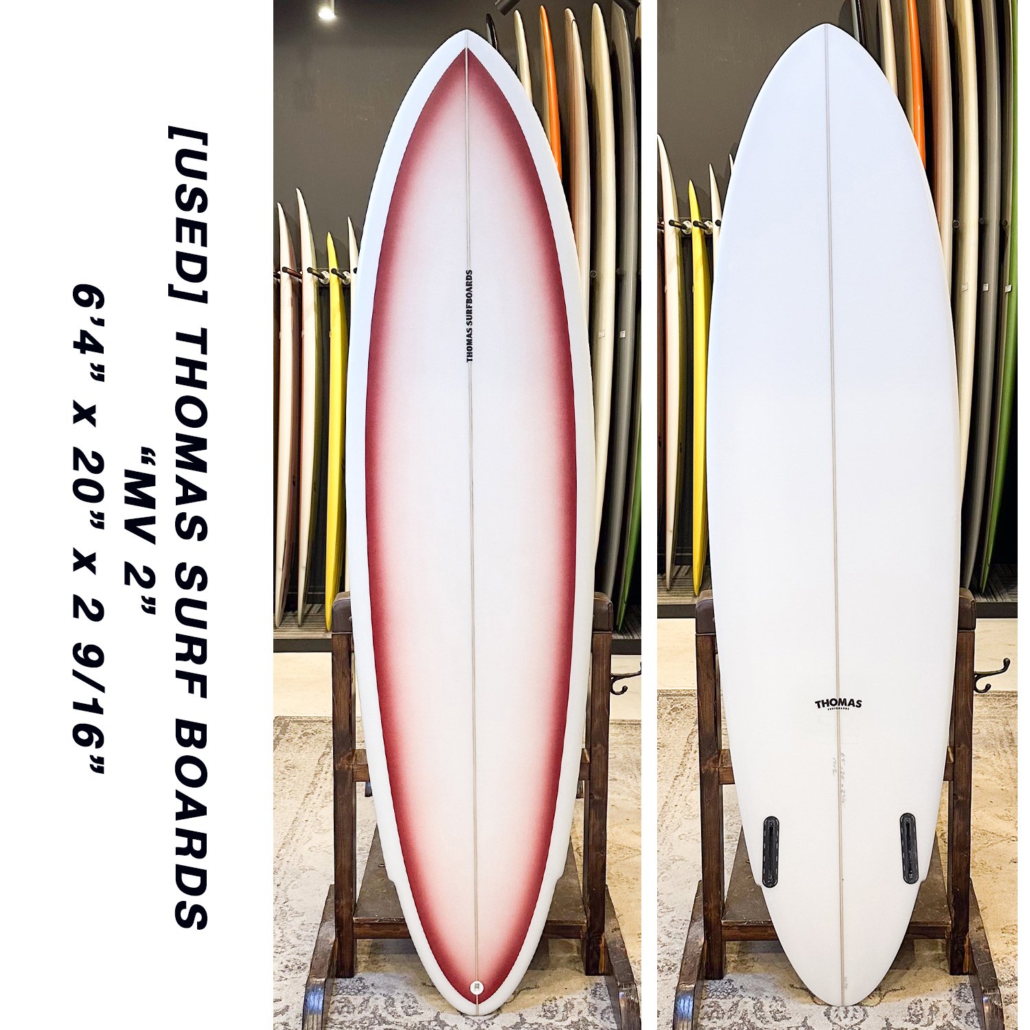<img class='new_mark_img1' src='https://img.shop-pro.jp/img/new/icons14.gif' style='border:none;display:inline;margin:0px;padding:0px;width:auto;' />USED BOARDThomas surfboards MV 2 6'4"  FINå()