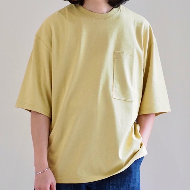 【サングラスが収納できる大き目なポケットを配したTシャツ】bettaku（ベッタク）/Organic cotton Pocket T-Shirts/全3色/23ss