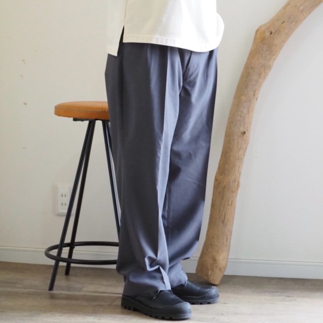 ڥơ饤ʥȥ饦ѥġH.UNIT(˥åȡ/Weather cloth two tuck trousers/ѥ/ȥ饦/24ss
