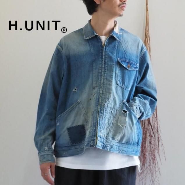 <img class='new_mark_img1' src='https://img.shop-pro.jp/img/new/icons14.gif' style='border:none;display:inline;margin:0px;padding:0px;width:auto;' />ڥå륨åȤΥåץ㥱åȡH.UNITʥ˥åȡ/DENIM ZIP WORK JACKET(Customize)/ǥ˥/㥱å/25ss