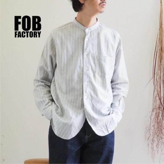 <img class='new_mark_img1' src='https://img.shop-pro.jp/img/new/icons14.gif' style='border:none;display:inline;margin:0px;padding:0px;width:auto;' />ڥơ˸륹ȥ饤ƸF.O.B factory(եӡեȥ꡼)BAND COLLAR SHIRT///