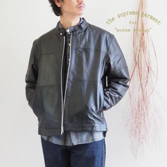 古着レザーを解体し再構築したライダースジャケット】modem design