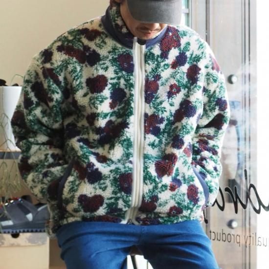 インパクトある花柄ボアジャケット】modem design(モデムデザイン