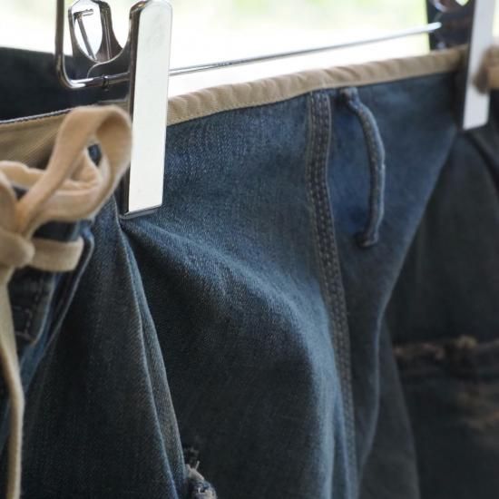 ダブルニーオーバーオールの上をカットしたデザイン】H.UNIT（エイチ