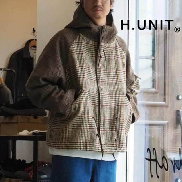 <img class='new_mark_img1' src='https://img.shop-pro.jp/img/new/icons14.gif' style='border:none;display:inline;margin:0px;padding:0px;width:auto;' />ڥϥꥹĥɤ100Ѥ㥱åȡH.UNITʥ˥åȡ/Harris Tweed switching hooded jacket/ϥꥹĥ/25aw