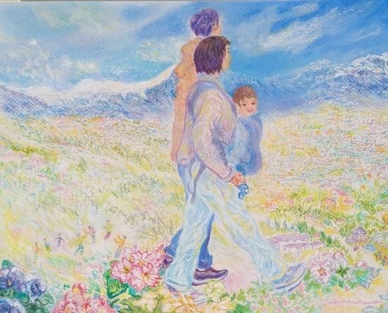 蝶々】グラスアート イラスト 水彩画 原画