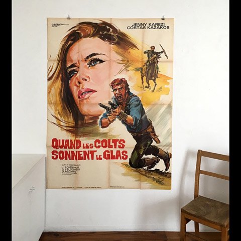 フランス ヴィンテージ映画ポスター QUAND LES COLTS SONNENT LE GLAS