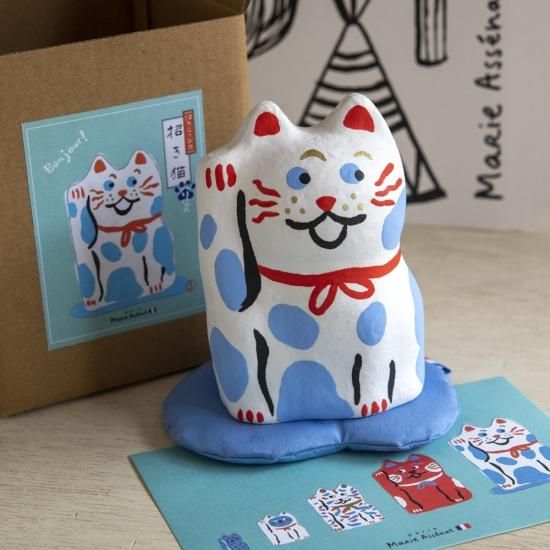 マリー・アセナ はりこーシカ 招き猫（パリにゃん）