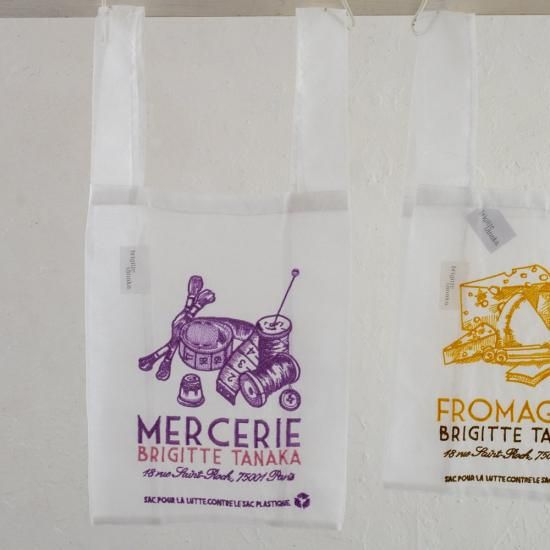 Brigitte Tanaka 手芸屋モチーフ レーヨン ショッピングバッグ brigitte tanaka bag S MERCERIE (手芸屋さん)
